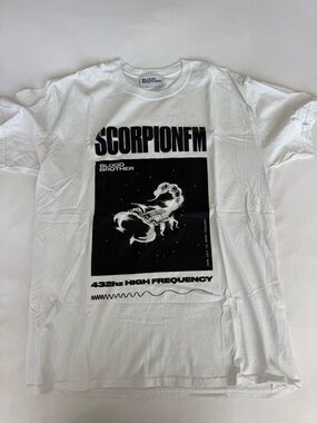 Blood Brother White and Black 'Scorpion FM' Graphic Tee